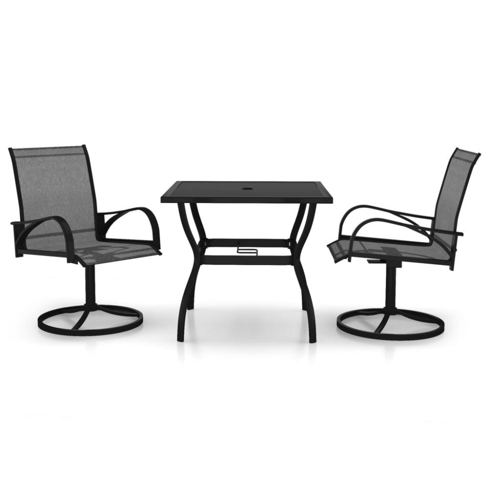 Lot De 2 Fauteuils De Jardin En Textilène Et Acier Bleu - Modèles Cordoba/Phoenix, Empilables, Résistants Aux Intempéries