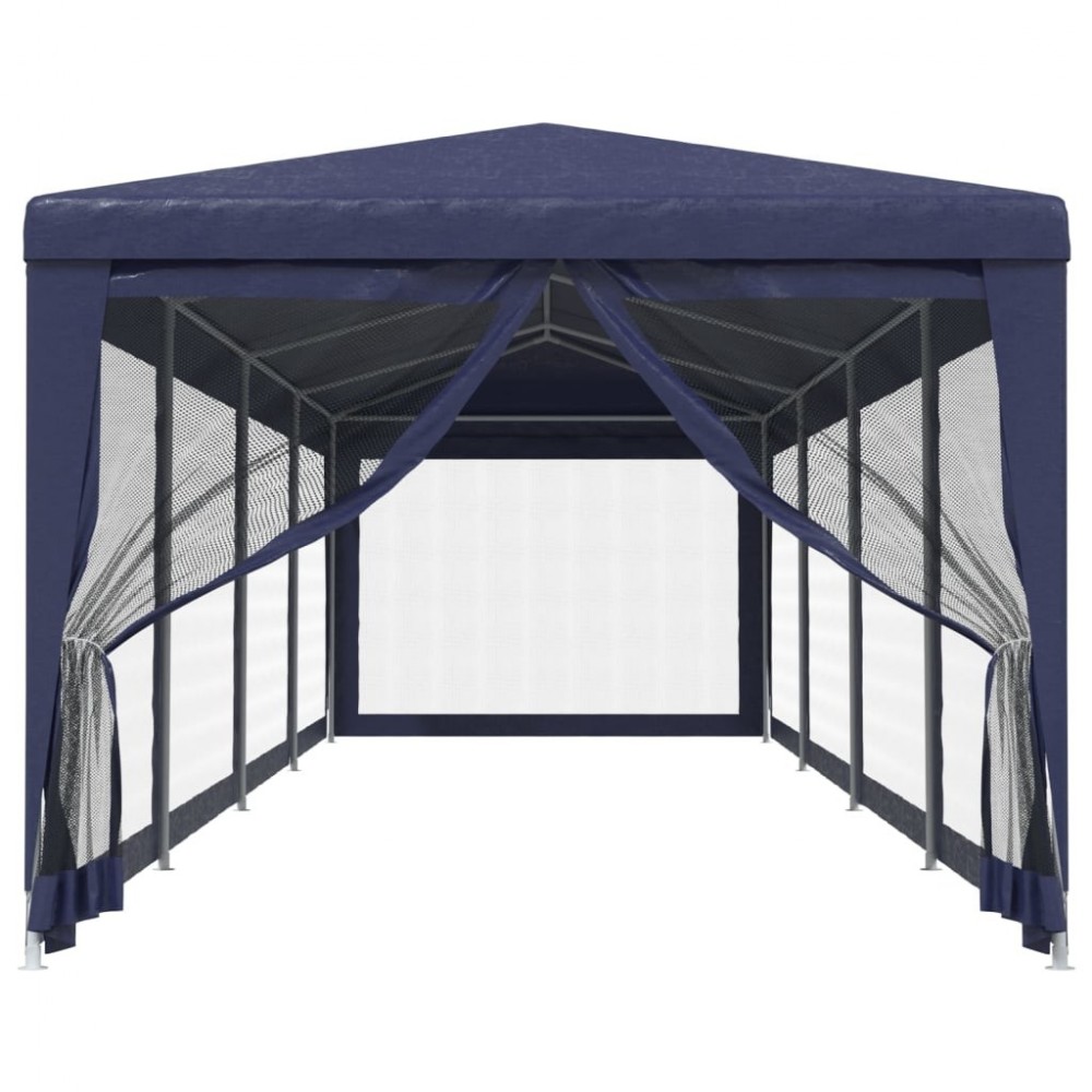 Tente De Réception Pliable VidaXL 5 Parois 3x9m - Tonnelle Jardin Bleue, Neuve
