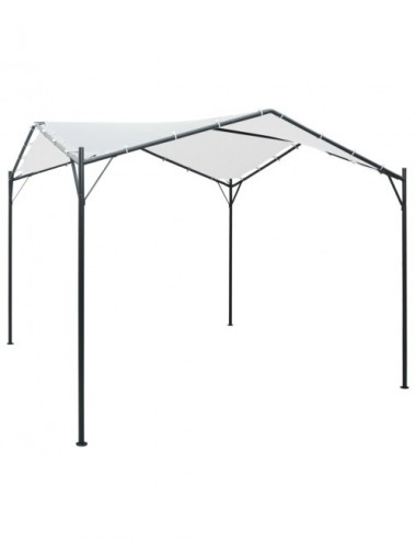 Chapiteau de jardin avec rideaux 360x312x265 cm Blanc 180 g/m² - T