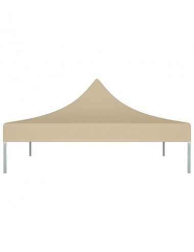 Toit de tente de réception 3x3 m Beige 270 g/m²