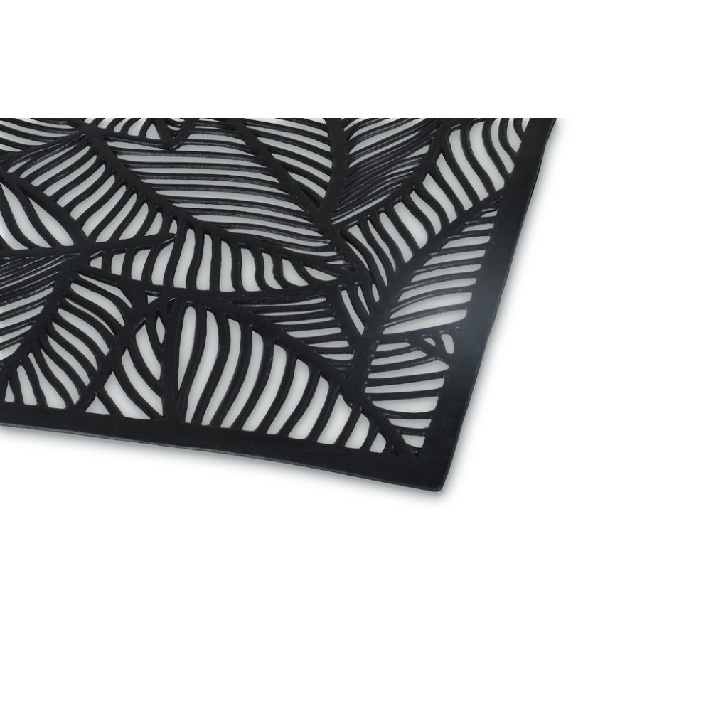 Ustensile Cuisine Set De Table Rectangle Feuilles Noir De Opjet ...