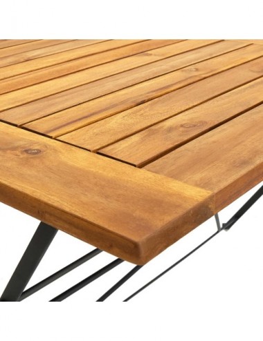 Table de balcon pliante en bois massif résistante aux intempéries
