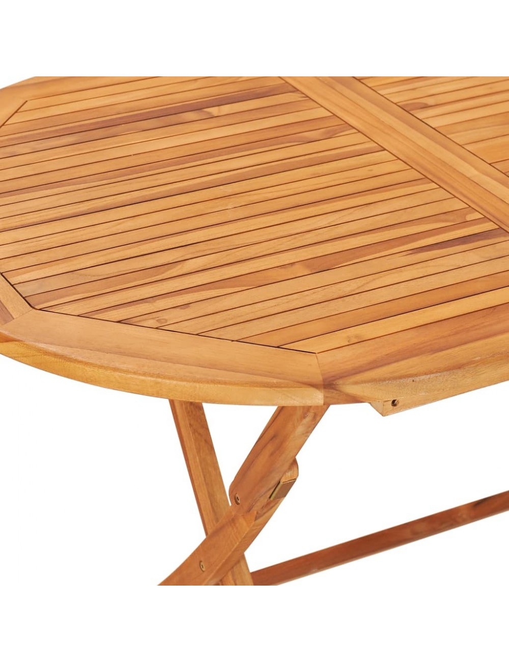 FAMIROSA Table Pliable de Jardin 160x80x75 cm Bois de Teck Solide 