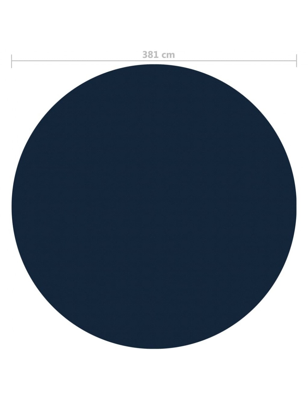 Bâche pour Piscine Rectangulaire 381 cm Noir et Bleu Tidyard Film Solaire de Piscine Flottant PE Couvercle de Piscine Solaire 