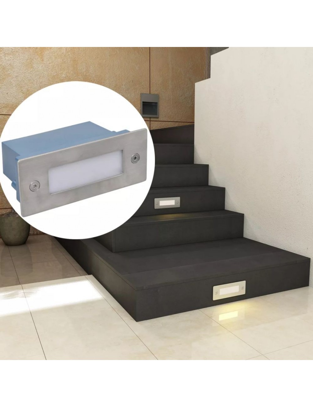 Luminaire encastrable LED design idéal pour un escalier.