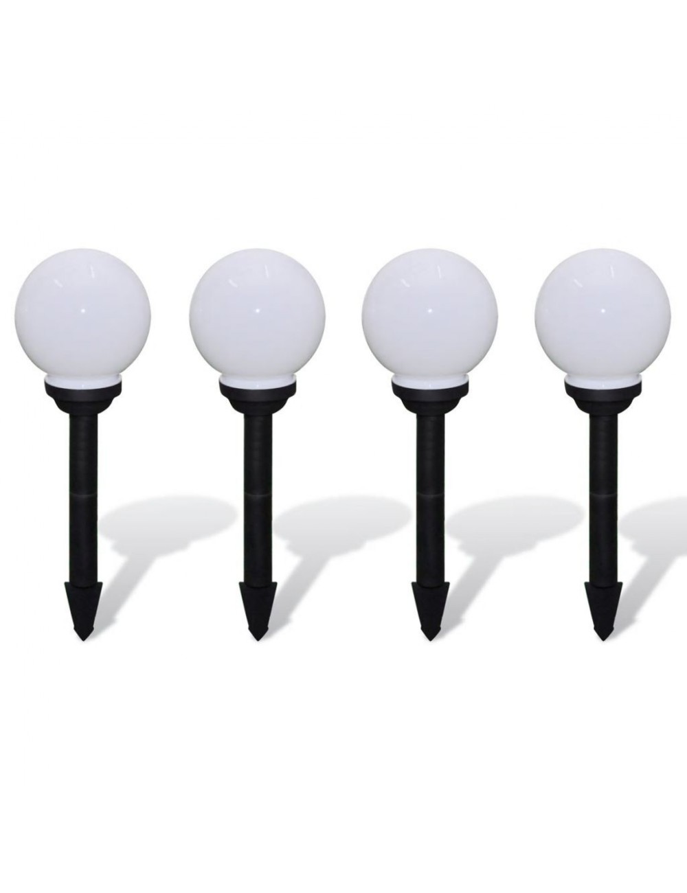 Lot de 4 lampes solaires à LED pour jardin, éclairage extérieur en forme de  boule