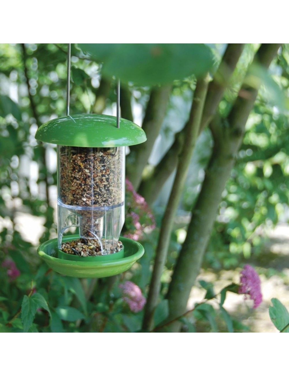 Mangeoire à graines pour oiseaux inox 27cm Esschert design