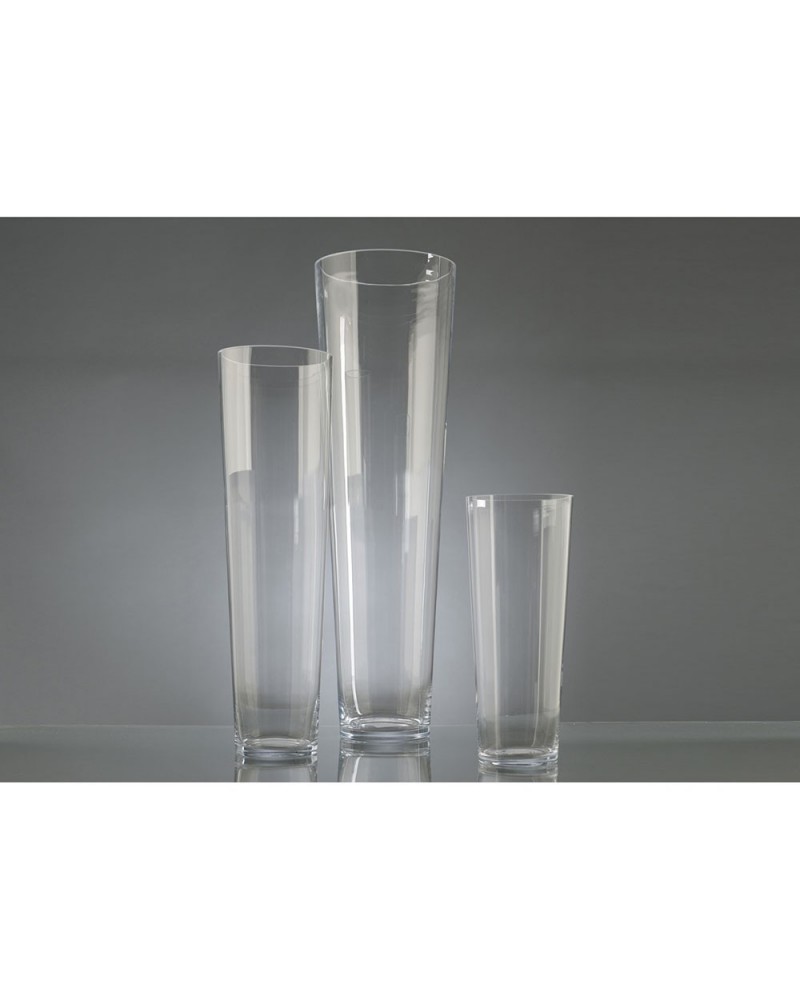 Vase Conique Hauteur 90 Diametre 25 Transparent Lou De Castellane