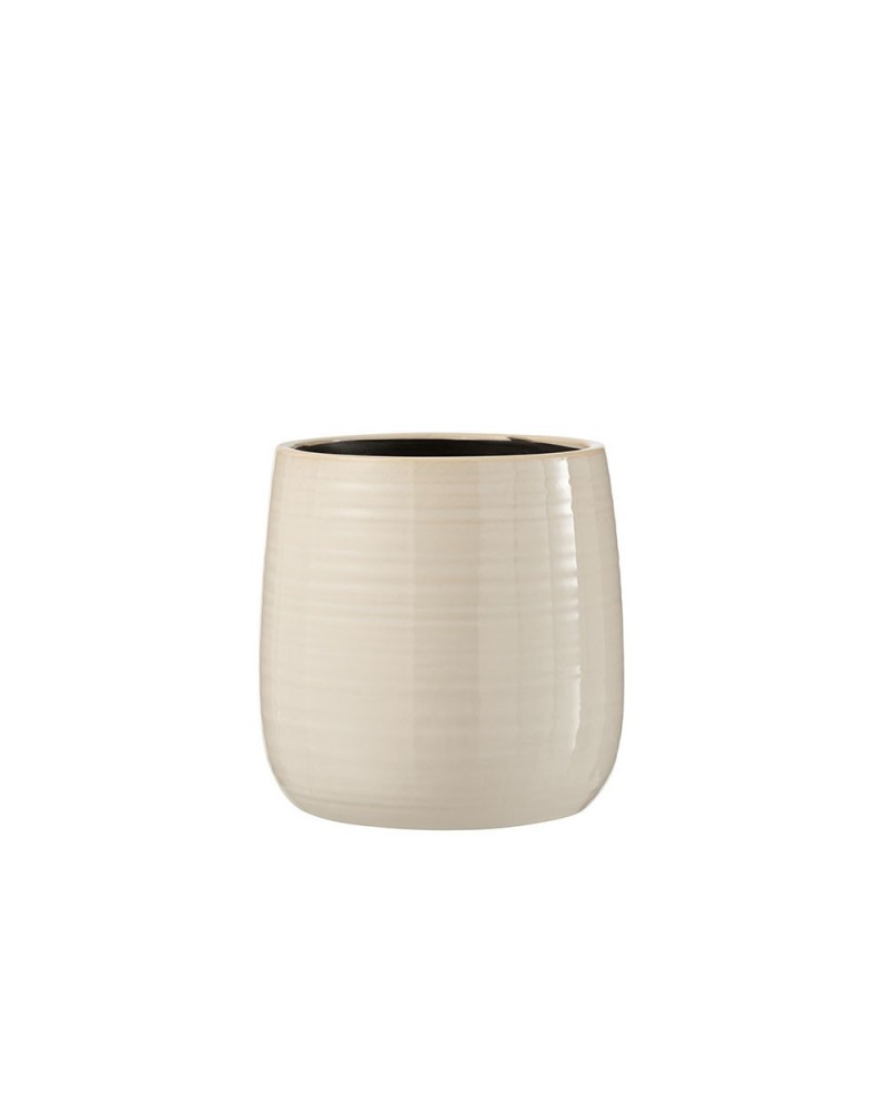 Cache-pot Ibiza En Céramique Blanche - Grand Modèle, Design épuré