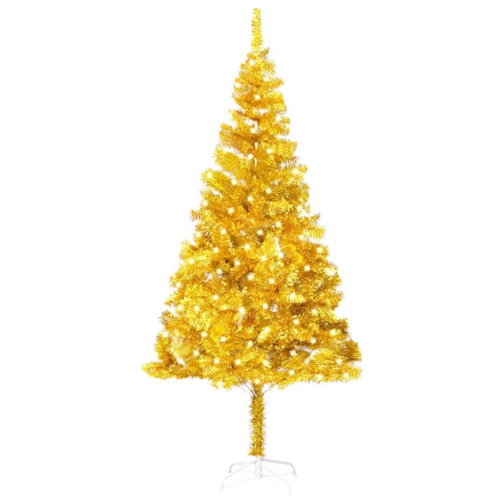 Sapin de Noël artificiel Lumineux en PVC de couleur Marron Jardinao