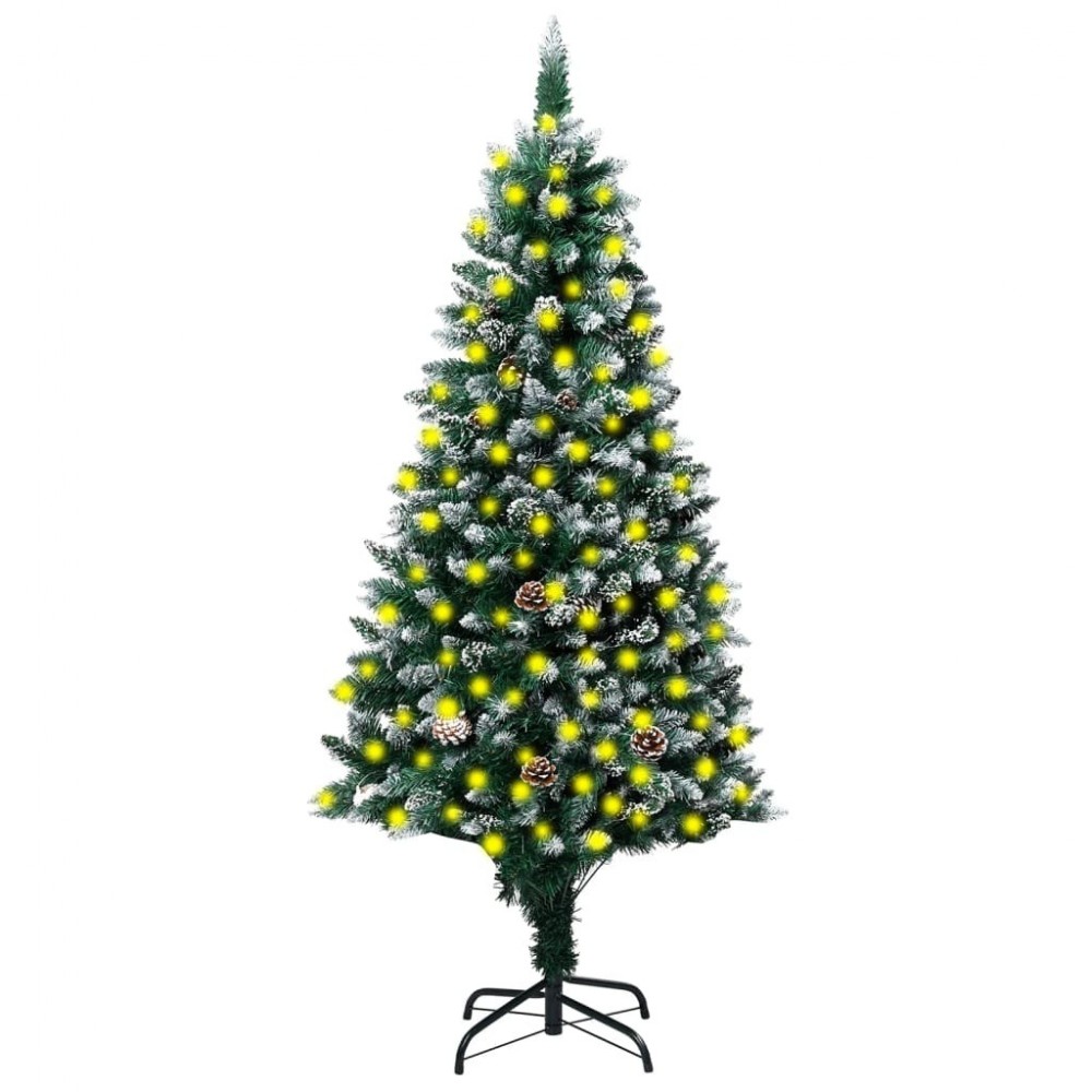 Sapin de Noël artificiel Lumineux en PVC de couleur Blanc Jardinao
