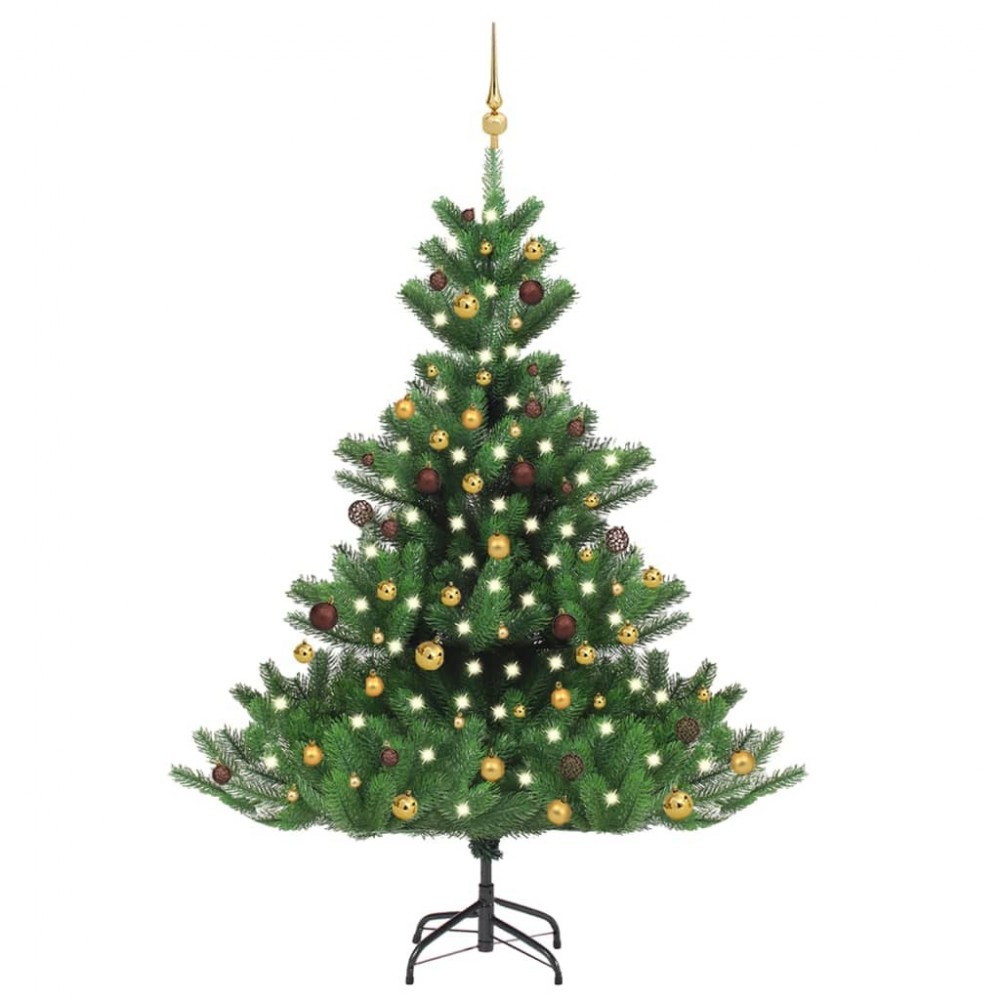 Sapin de Noël artificiel Lumineux en PVC de couleur Vert Jardinao