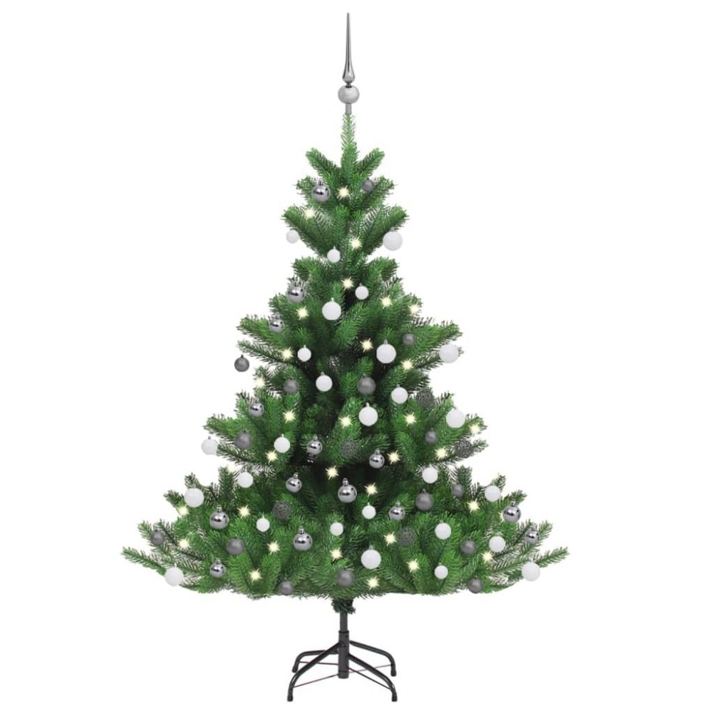 Sapin de Noël artificiel Lumineux en PVC de couleur Vert Jardinao