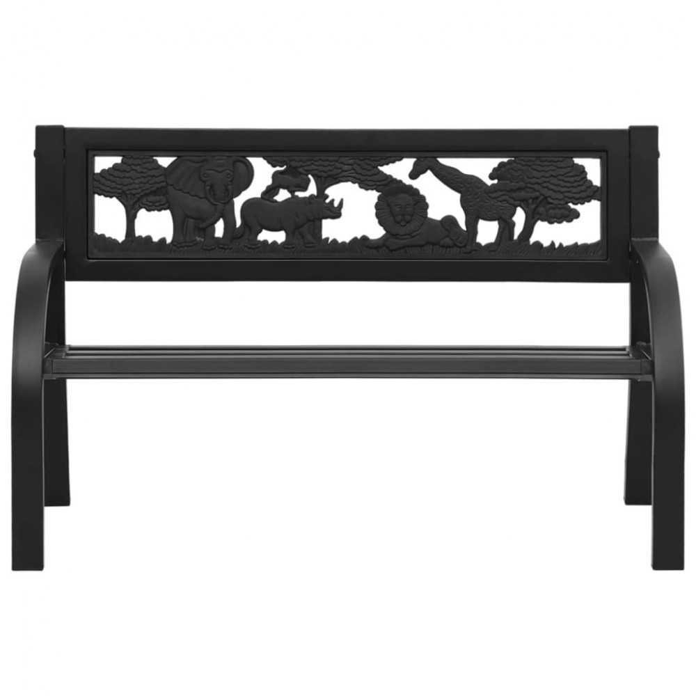 Mobilier Jardin Enfant VidaXL Banc Jardin Enfant 86cm Acier - Meuble Extérieur Décoration Animaux Colorés Mobilier Jardin Décoratif