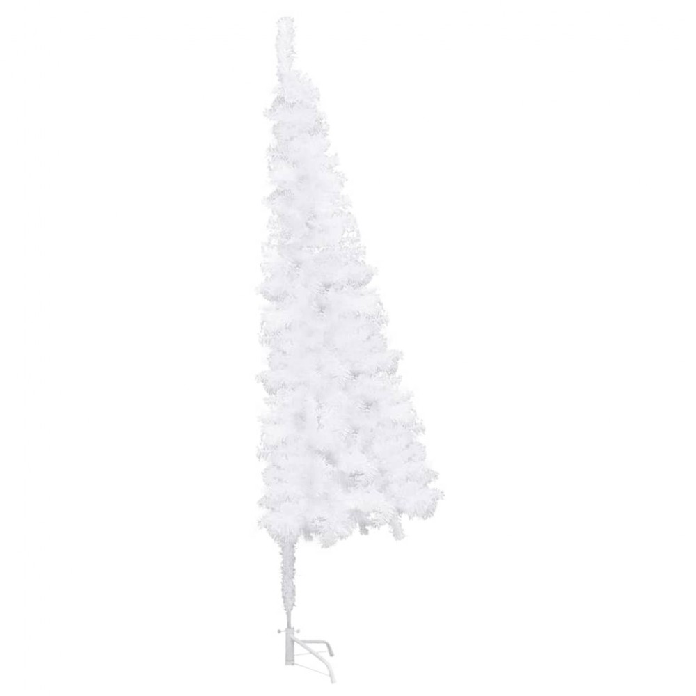 Feuille Slim DREAMADE Sapin De Noël Artificiel 150CM, Avec 600 Branches En PVC Sapin Blanc