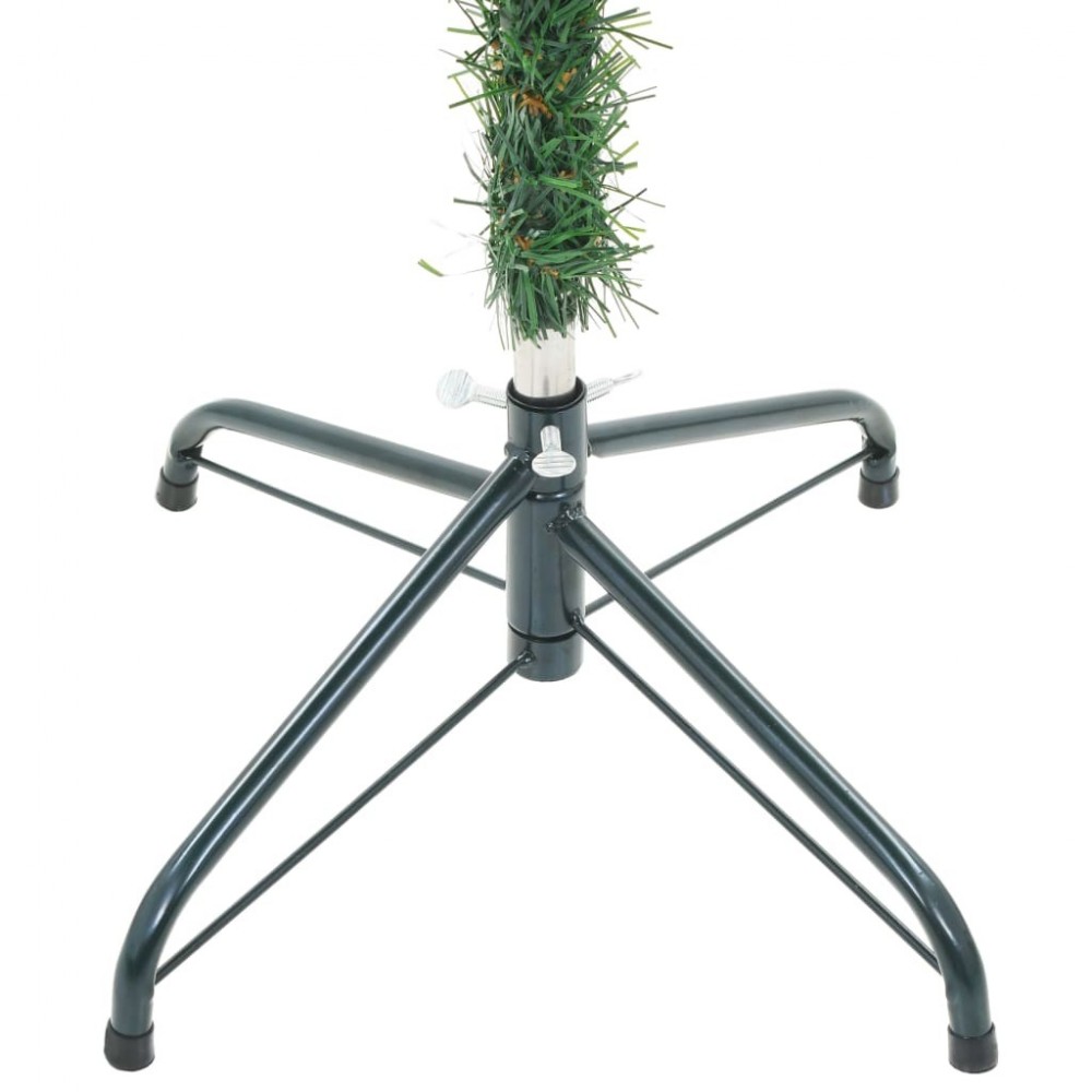 Sapin De Noël Artificiel Vert 210 Cm Avec Pommes De Pin - Qualité Premium, 55 Branches, Pied Métal, Intérieur