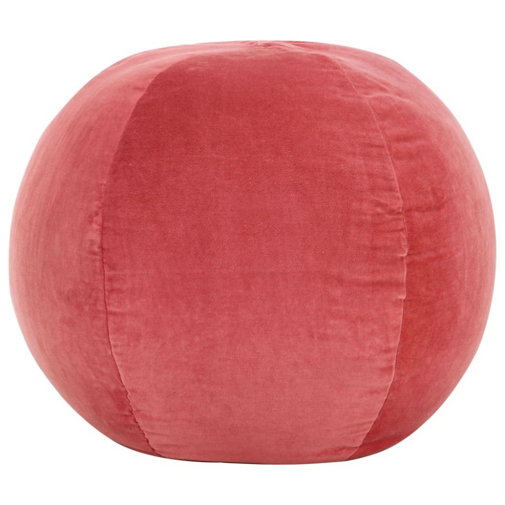 Pouf de Jardin en Velours de coton 50 x 35cm Rose sur